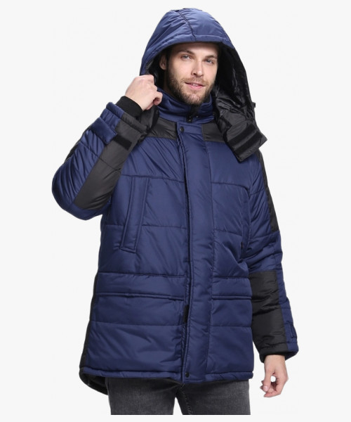 Куртка зимняя Европа CH (тк.Дюспо), т.синий/черный