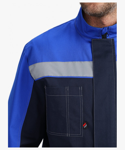 Костюм Бриготек-1 СОП (тк. Смесовая, 260) брюки, т.синий/васильковый