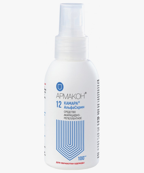 Спрей АРМАКОН™ КАМАРА АльфаСкрин акарицидно-репеллентное средство 100 мл, 1234