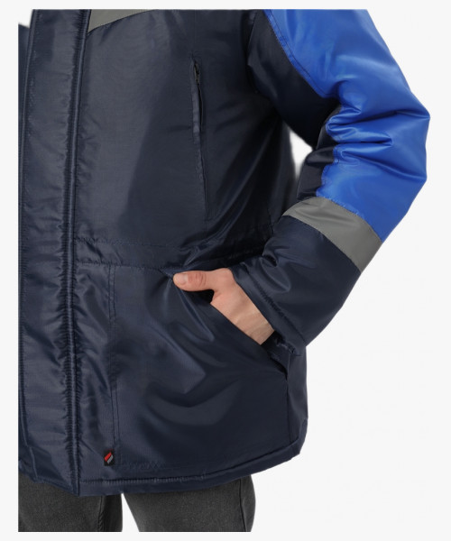 Куртка зимняя Лигор СОП (тк.OxLine,90), т.синий/васильковый