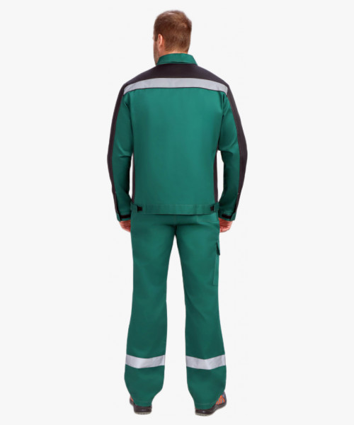Костюм ProfLineBase-2 (тк.Твил,210) п/к, зеленый/черный/желтый