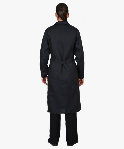 Халат женский х/б диагональ чёрный