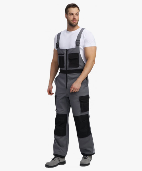 Полукомбинезон Милан CH (тк.Смесовая,260), т.серый/черный