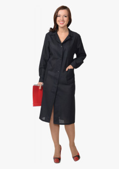 Халат женский х/б бязь чёрный