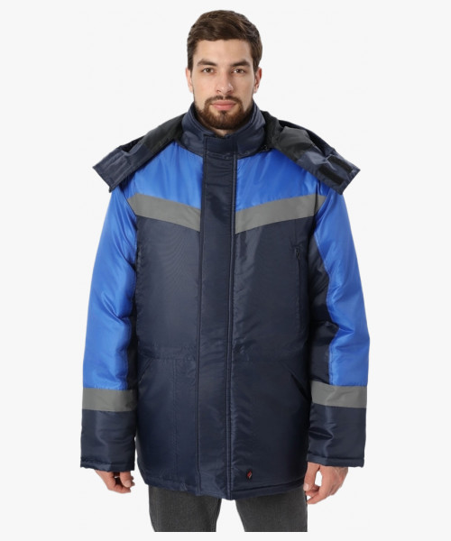 Куртка зимняя Лигор СОП (тк.OxLine,90), т.синий/васильковый