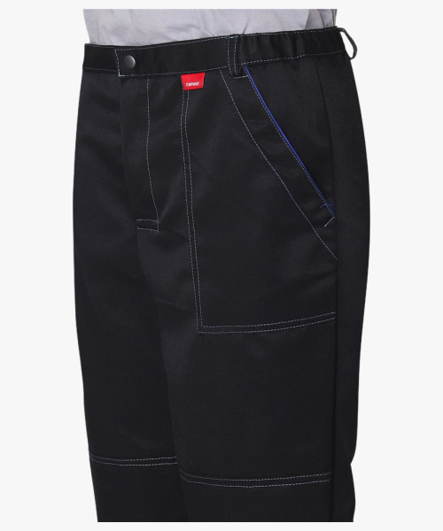 Костюм СИРИУС-МЕХАНИК куртка, брюки черный с васильковым и СОП