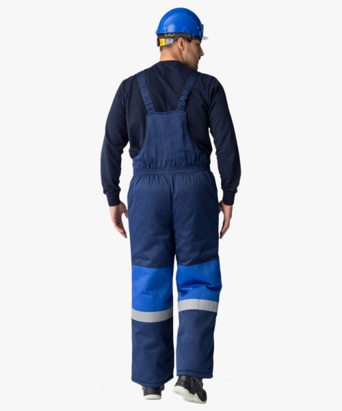 Костюм зимний Профи-Норд (Смесовая, 250) п/к, темно-синий/васильковый