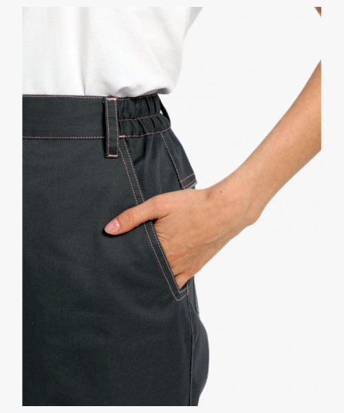 Брюки женские ProfLineSpecialist (тк.Смесовая,240), серый/розовый