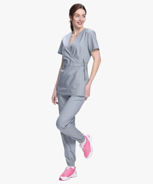 Костюм женский Стар-001 (тк.Коттон-Рич,130) MedLine, серый