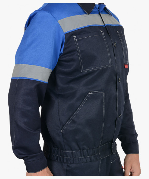 Костюм СИРИУС-ЛЕГИОНЕР куртка, п/к т.синий с васильковым СОП 50 мм