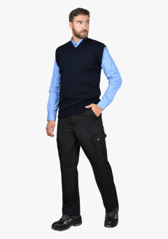 Жилет трикотажный тёмно-синий