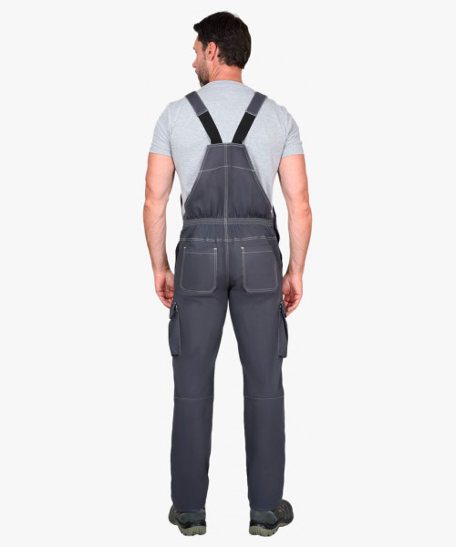 Костюм СИРИУС-ДЖЕТ куртка, полукомбинезон т-серый с синим тк. мех. стрейч с ВО