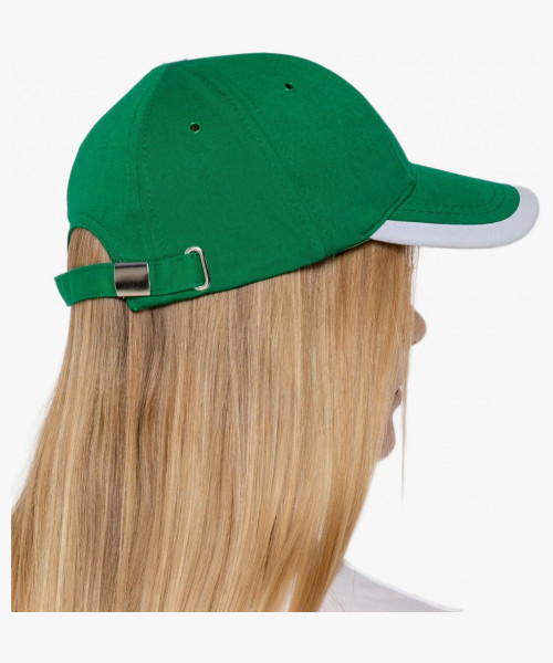 Бейсболка Honor, зеленая с белым кантом