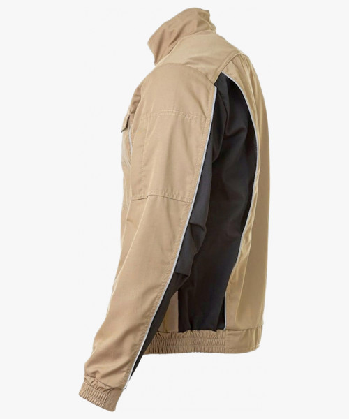 Куртка летняя мужская Brodeks KS201, цвет бежевый, чёрный