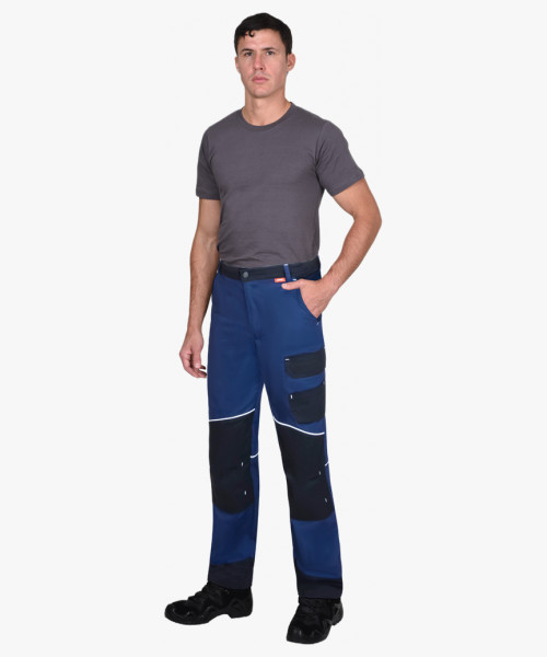 Брюки СИРИУС-АРКТИК синий с черным, тк. мех. стрейч