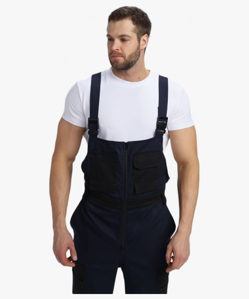 Полукомбинезон Милан NEW CH МВО (тк.Смесовая,270), т.синий/черный