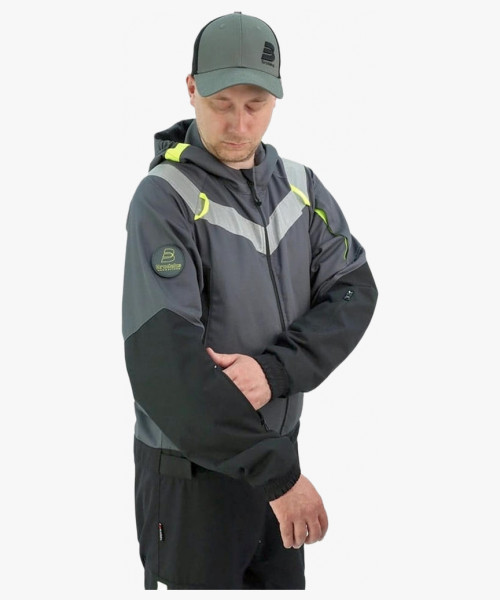 Комбинезон летний мужской Brodeks KS503, цвет серый, чёрный