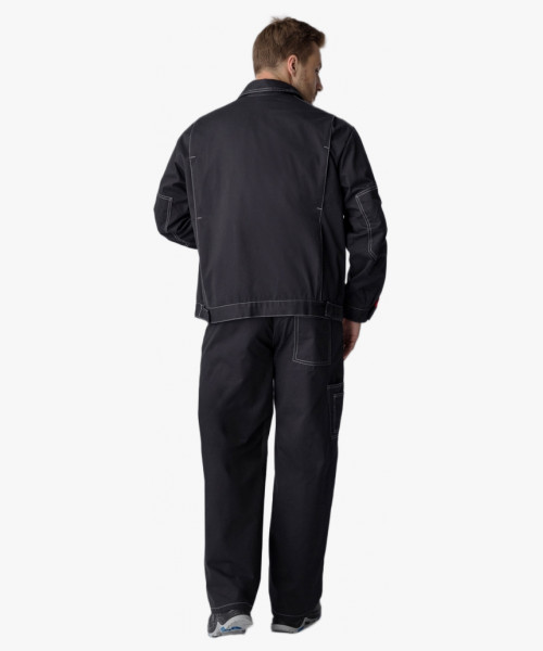 Костюм Флагман-Фаворит-1 (тк.Саржа,250) брюки, т.серый/серый