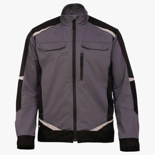 Куртка летняя мужская Brodeks KS202-C, 100% ХБ, цвет графит серый, чёрный