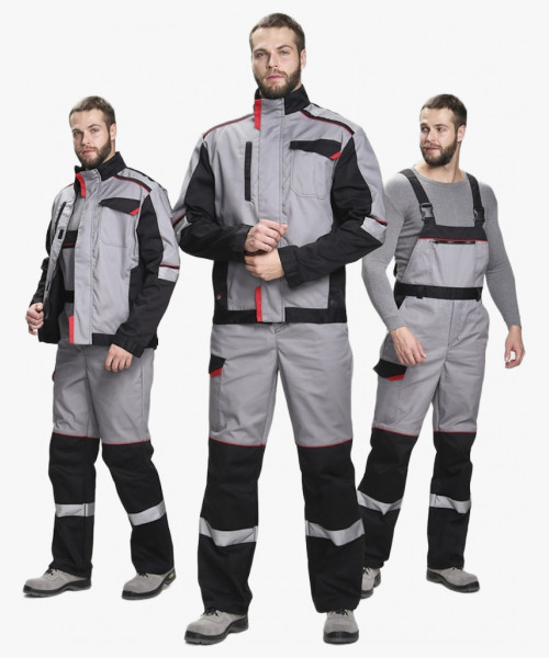 Костюм Сервис IMP (тк.Смесовая,240) п/к, серый/черный