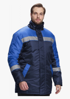 Куртка зимняя Стандарт (Оксфорд), темно-синий/васильковый