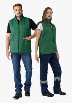 Жилет утепленный Универсальный (тк.Смесовая,210), зеленый