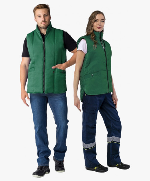 Жилет утепленный Универсальный (тк.Смесовая,210), зеленый