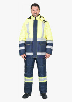 Куртка СИРИУС-ТЕРМИНАЛ синяя с лимонным и СОП