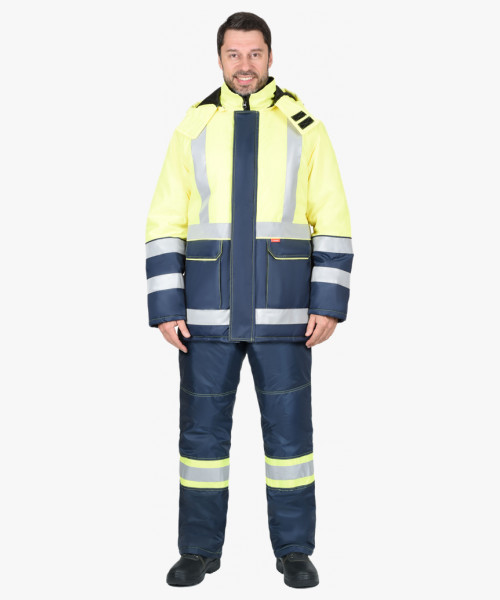 Куртка СИРИУС-ТЕРМИНАЛ синяя с лимонным и СОП