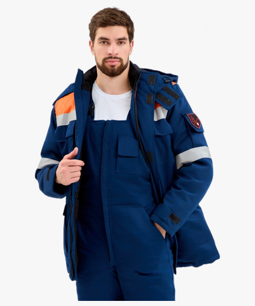 Костюм зимний Энергия-Г (91,4 кал.), т.синий/оранжевый