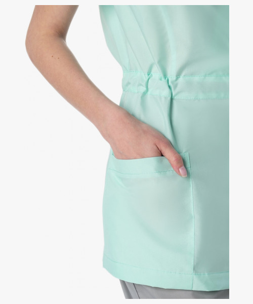 Костюм женский Симпл-001 (тк.Смесовая,120) MedLine, серый/мятный