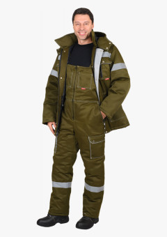 Костюм мужской зимний СИРИУС-ТИТАН куртка, п/к, хаки