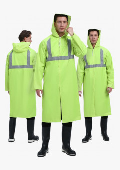 Плащ влагозащитный сигнальный ProfLineBase СОП (ПВХ,180), желтый