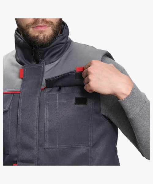 Жилет утепленный Флофт (тк.Смесовая,210), т.серый/серый