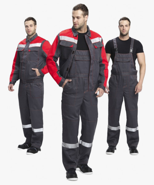 Костюм Сфера-2 СОП CH (тк.Смесовая,210) п/к, т.серый/красный