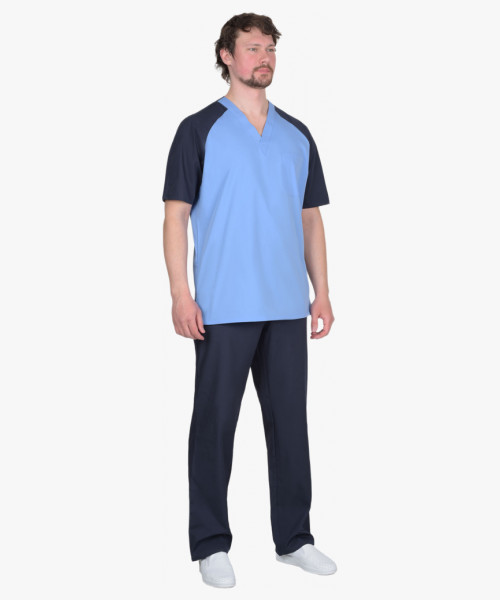 Костюм СИРИУС-ИНТЕРН мужской тёмно-синий с голубым