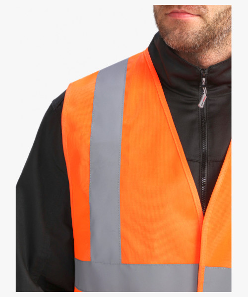 Жилет сигнальный ProfLineBase СОП-4 (тк.Полиэфир,100), оранжевый