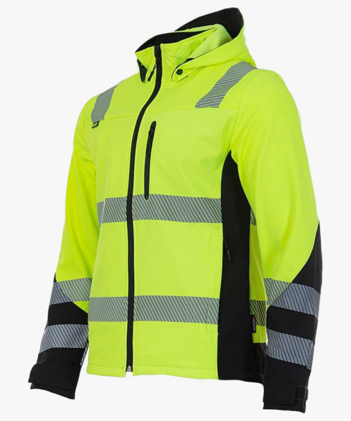 Куртка сигнальная софтшелл Brodeks KS227, цвет жёлтый, чёрный
