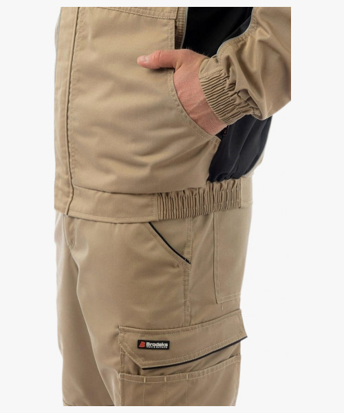 Куртка летняя мужская Brodeks KS201, цвет бежевый, чёрный