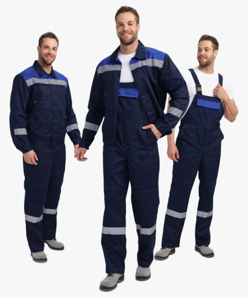 Костюм Лигор-2 Премиум СОП К. (тк.Смесовая,240) п/к, т.синий/васильковый