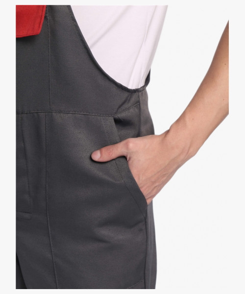 Полукомбинезон для ИТР (тк.Смесовая,210), серый/красный