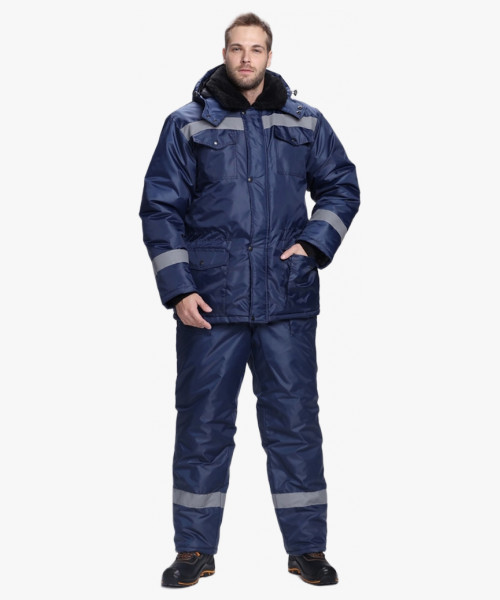 Костюм зимний Мастер Д (тк.Оксфорд) п/к, т.синий