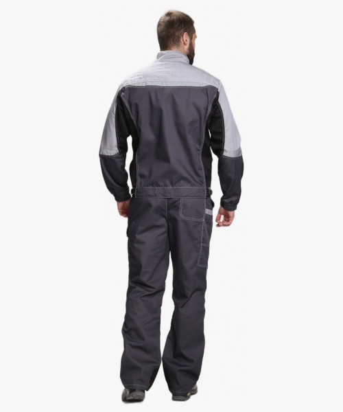 Костюм Вектрон-1 (тк.Смесовая,240) брюки, т.серый/св.серый/черный