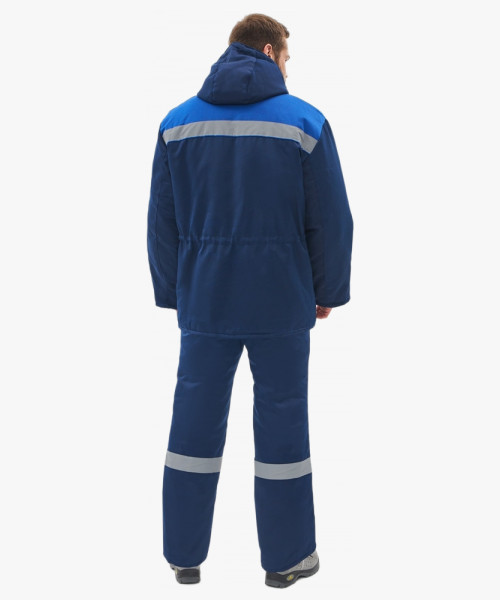 Костюм зимний Легион-К (тк.Смесовая,210) брюки, т.синий/васильковый