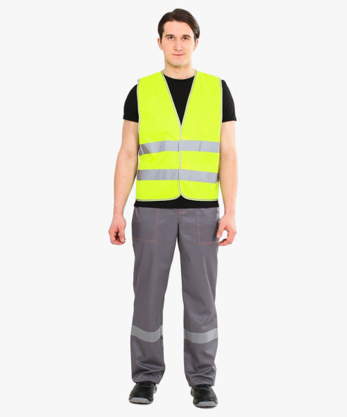 Жилет сигнальный Неон (тк.Полиэфир,120), лимонный