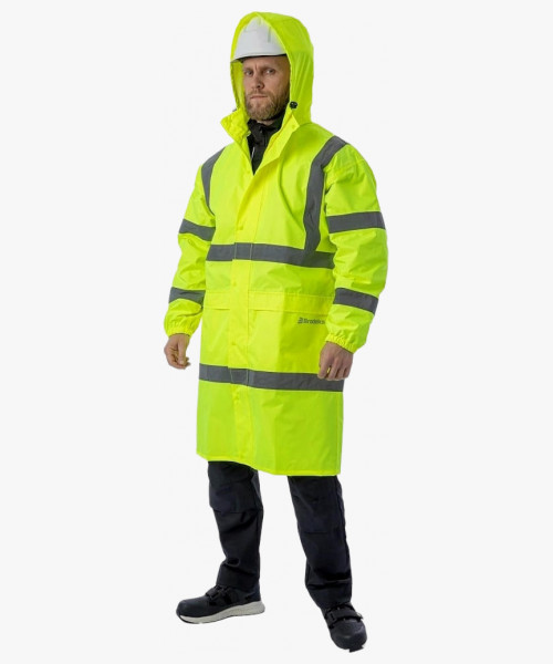 Плащ-дождевик сигнальный Brodeks KS252, цвет жёлтый