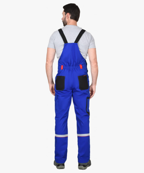 Костюм СИРИУС-СТАН куртка, п/к васильковый с красной и черной отделкой