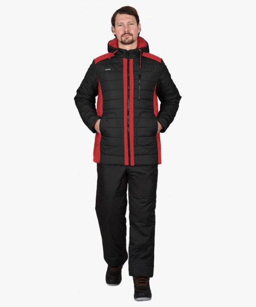 Куртка СИРИУС-УРБАН черная с красным