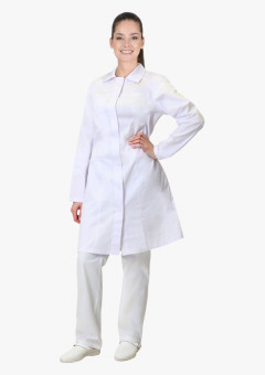 Халат женский СИРИУС-ВАЛЕНСИЯ белый, ХАССП
