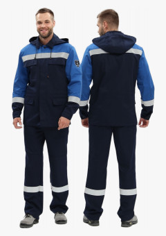 Костюм Эксперт-Антистат МВО NEW (тк.Смесовая,250) п/к, т.синий/васильковый